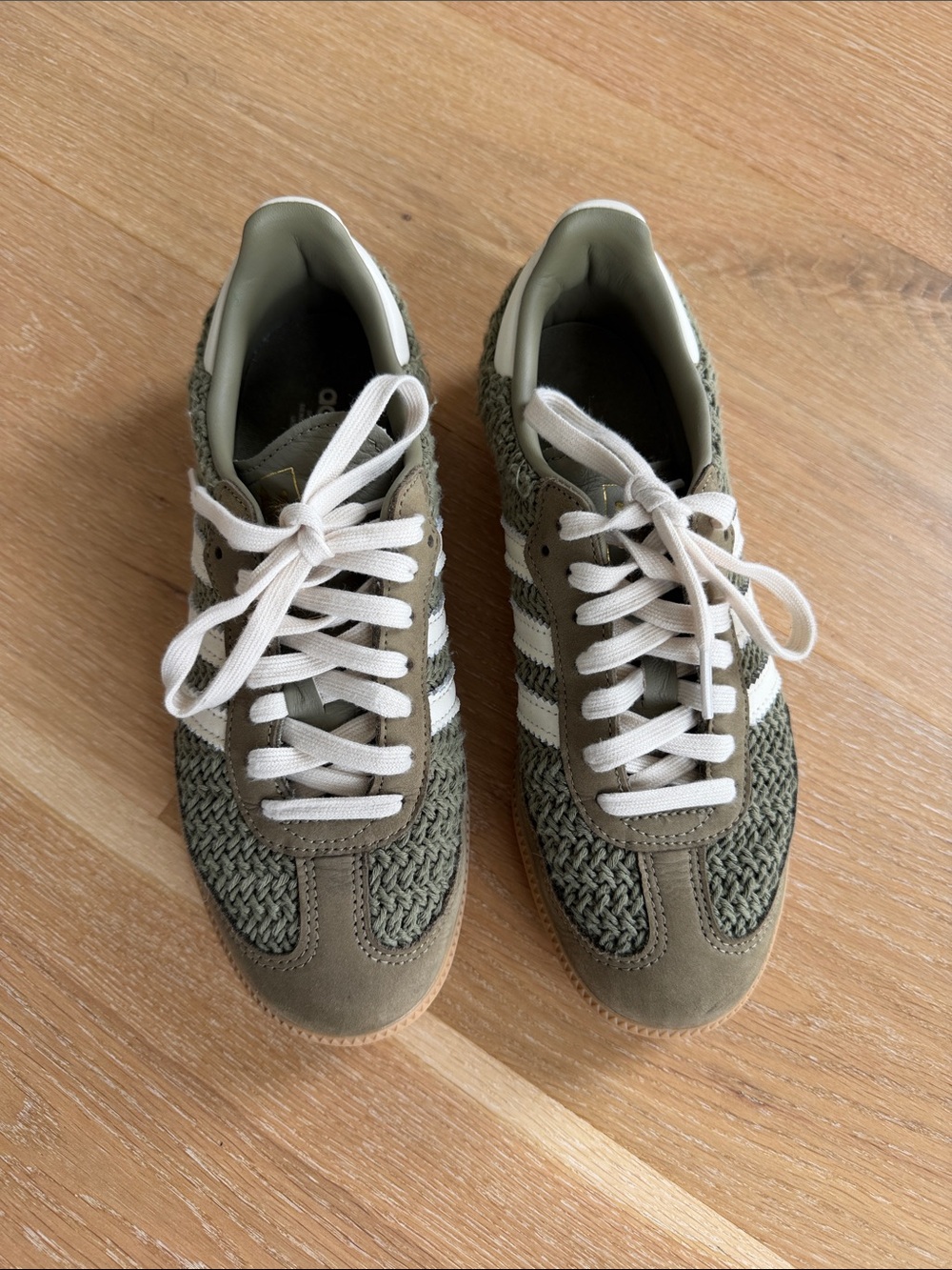 Women’s Adidas Olive Green Samba Woven Sneakers size 6.5 - Picture 2 of 13